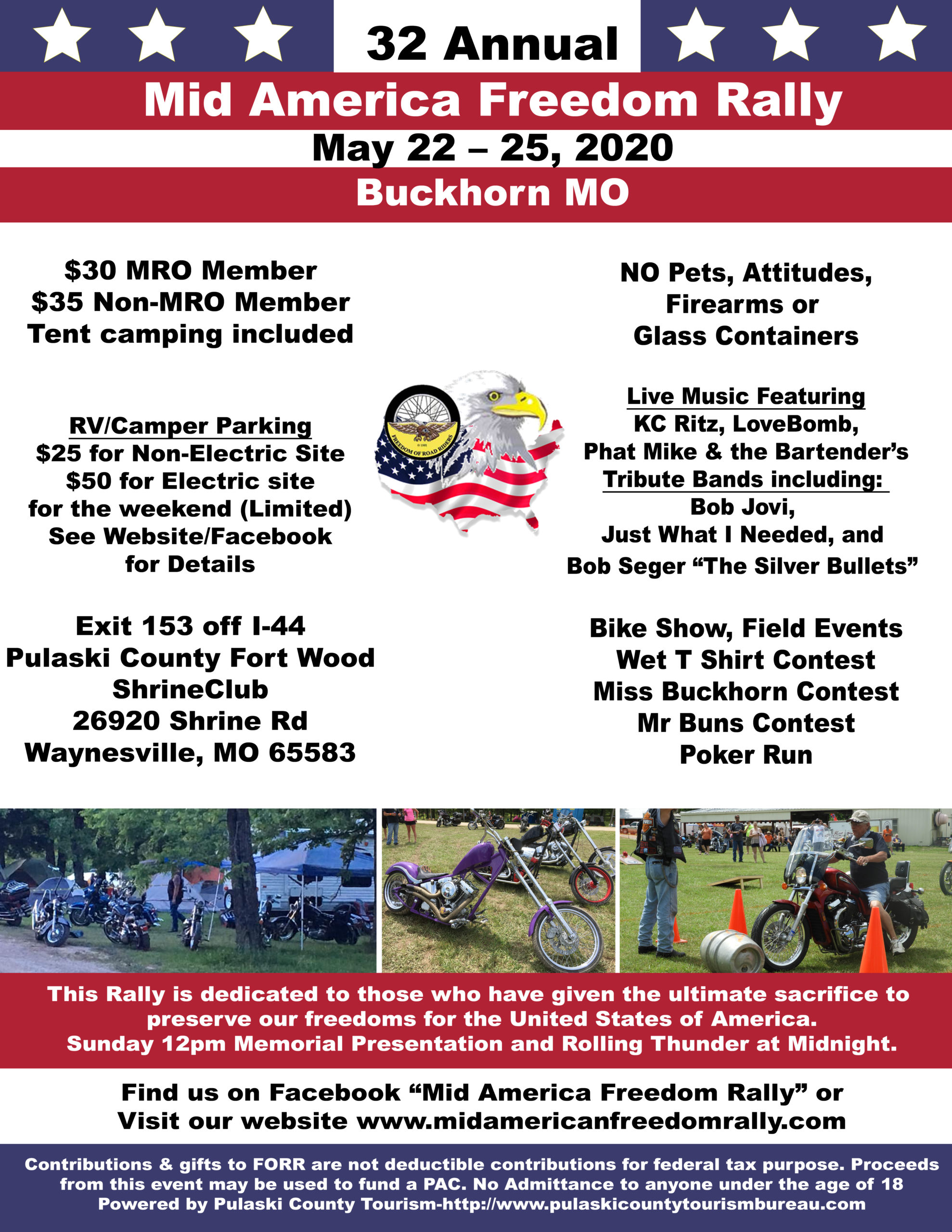Mid America Freedom Rally 2020 Waynesville, Missouri Motorcycle Event